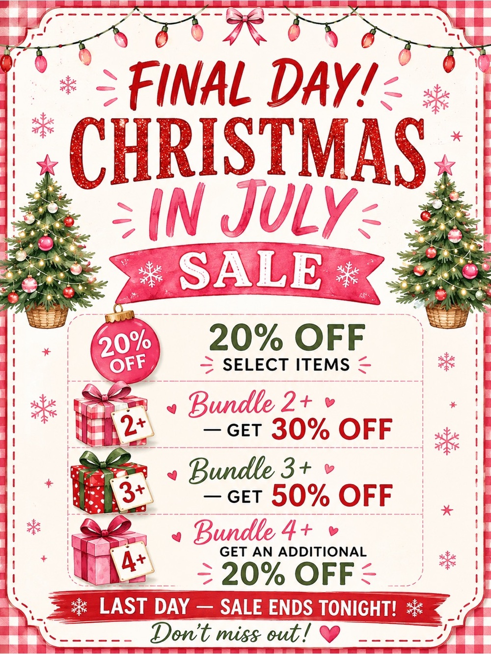 🧑‍🎄🎅FINAL DAY OF SALE: see items marked🧑‍🎄🎅for Christmas in July savings